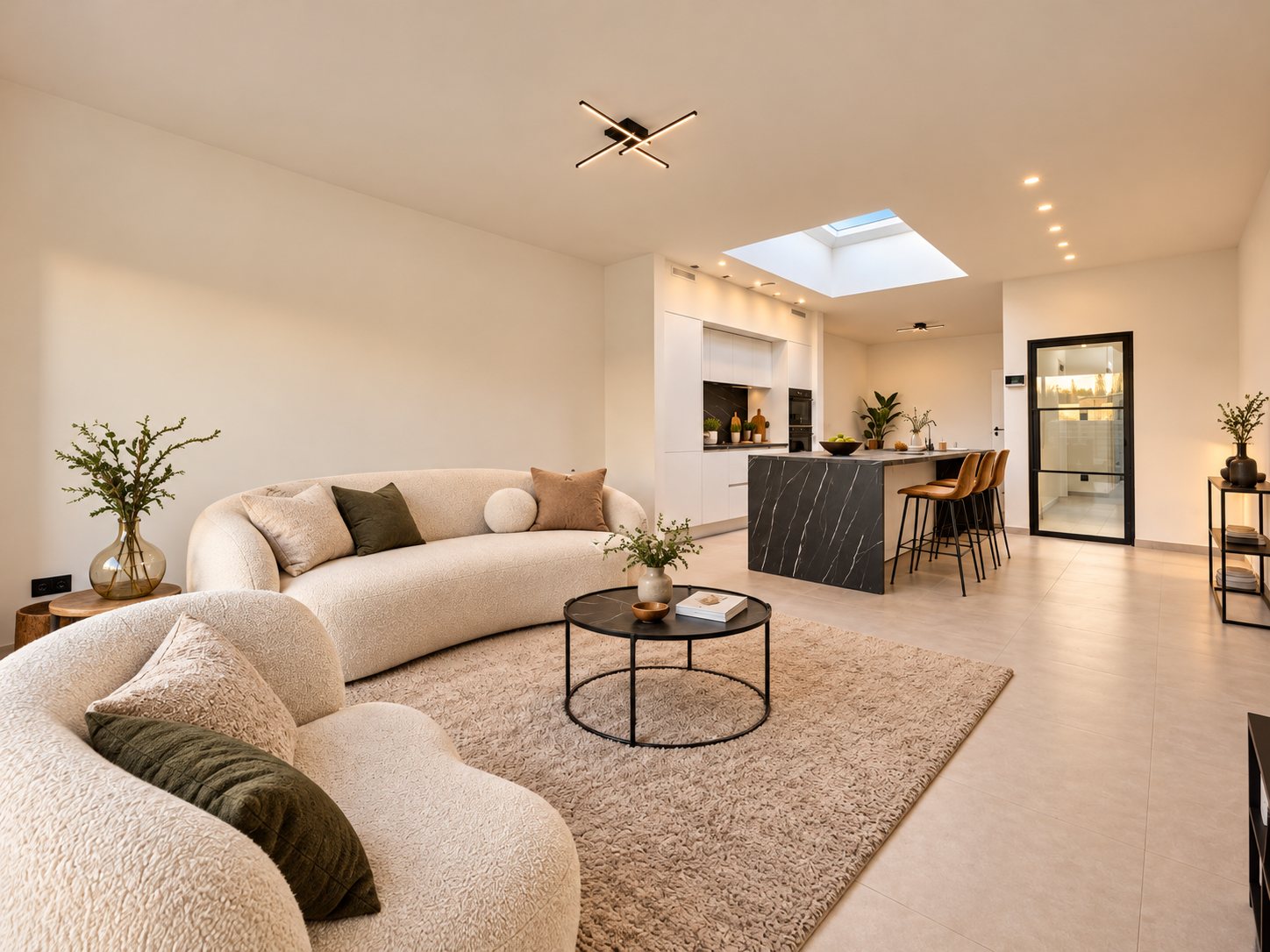Woonkamer na de voorbereiding